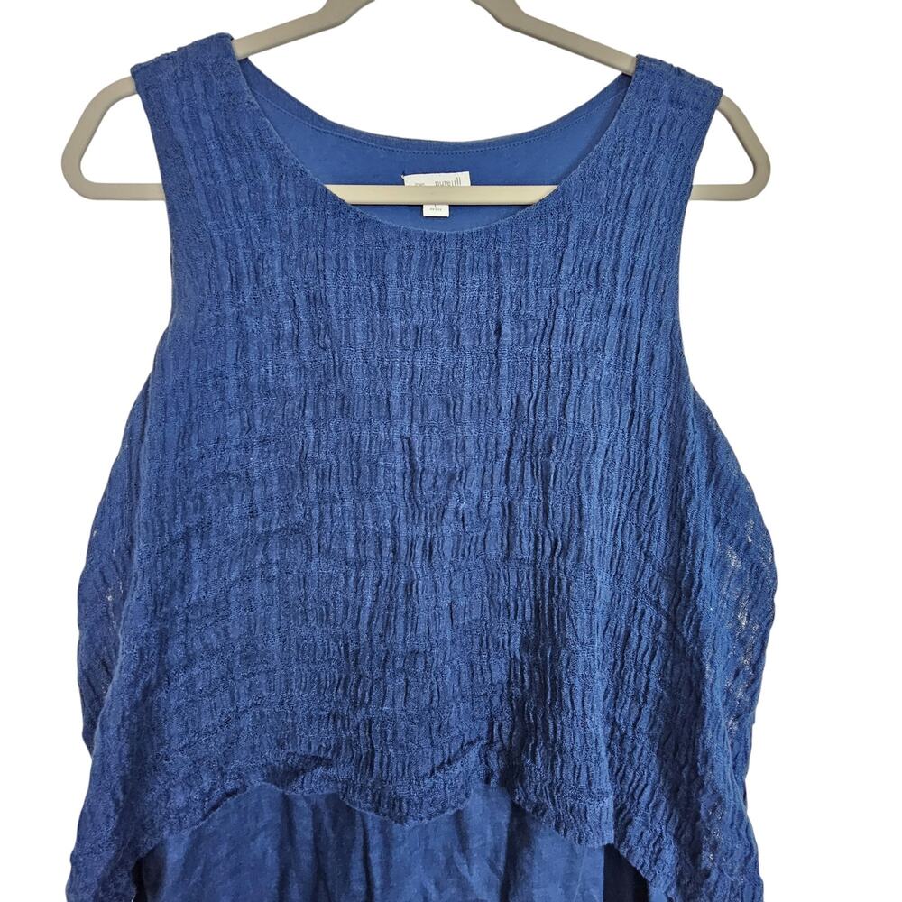 Pure Jill Dress Midi Dress Linen Dress Layered Dress Sleeveless Dress LP Blue - Picture 2 of 8